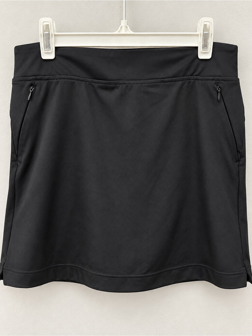 32 Degrees Cool Black Athletic Skort Zip Pockets Built-In Shorts NWOT